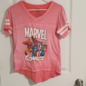 Girls Pink Marvel Tshirt